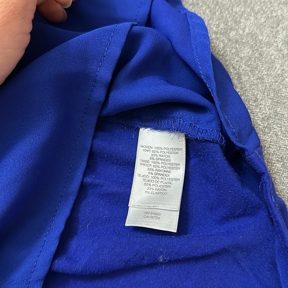 Kenneth Cole Royal Blue Long Sleeve Blouse Size Large - Picture 5 of 6